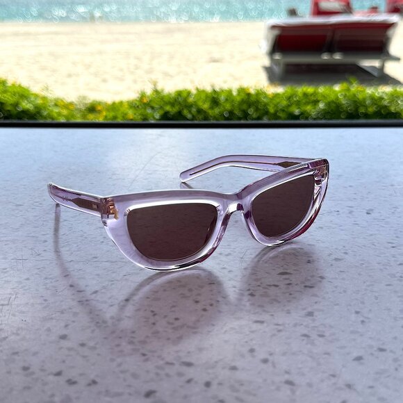 Gucci 1521S 004 Violet Violet Brown Sunglasses Women T140 - Picture 5 of 12